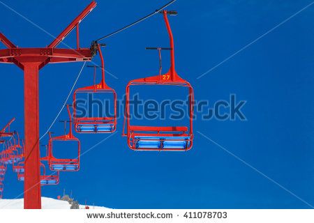 Dark Blue Sky, Cabin Art, Ski Lift, The Mountain, Blue Sky, Skiing, Art Decor, Photo Image, Dark Blue