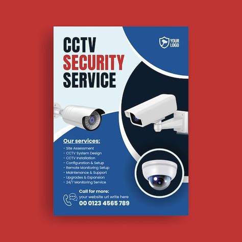 Vector cyber security and cctv installat... | Premium Vector #Freepik #vector Cctv Poster Design, Services Poster Design, Services Poster, Cctv Installation, Poster Template Design, Logo Psd, Technology Icon, House Vector, Home Icon