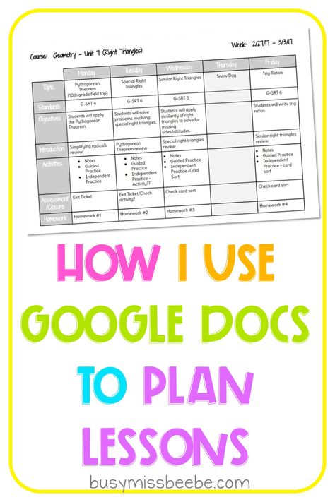 Grab your free copy of a simple weekly Google Docs lesson plans template for middle and high school teachers. Digital template is editable for a single subject. {For secondary teachers} Google Doc Lesson Plan Template Free, Sped Lesson Plan Template, Lesson Plan Template Free Middle School, Lesson Plan High School, Lesson Plans For Art Teachers, Teacher Schedule Template, Lesson Plan Template High School, Simple Lesson Plan Template Free, Art Teacher Lesson Plan Template