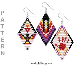 Beaded Earring Patterns, Brick Stitch Pattern Earring, Beaded Earrings Pattern, Baby Mocs, Seed Bead Jewelry Patterns, Stitch Earrings, Native Beading Patterns, Beaded Earrings Native, Earrings Pattern