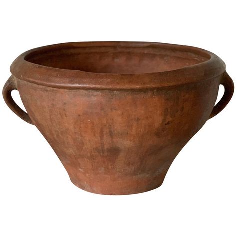 Check out this item from 1stdibs! 19th Antique Large Scale Terracotta Pot, Spain: https://www.1stdibs.com/id-f_18999472 Olla Pot, Applied Molding, Antique Scale, Lynn Goldsmith, Terracotta Plant Pots, Terracotta Pot, Paper Basket, Decorative Dish, Wooden Crate