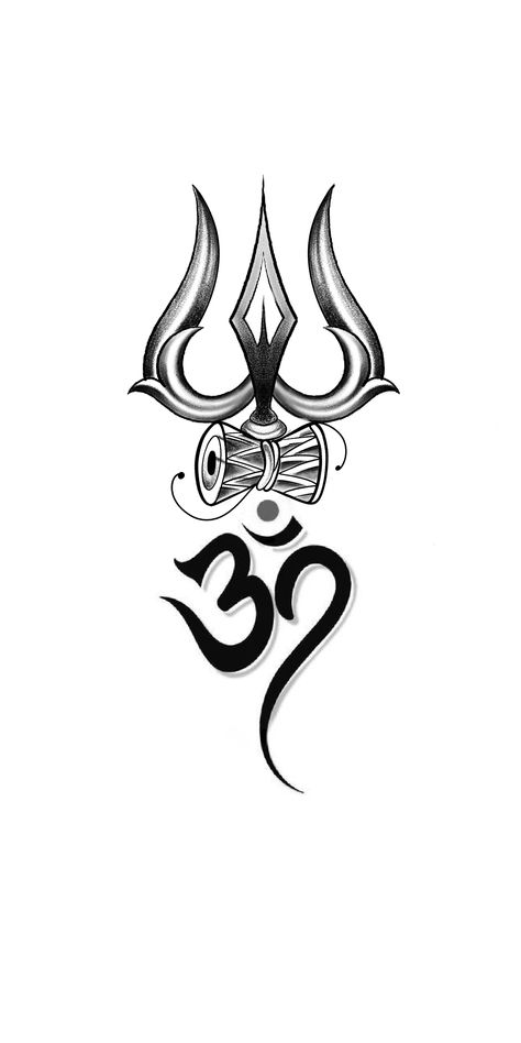 Trishul Tattoo Design, Miracle Tattoo, Tattoo Artist Tips, Om Ganesha, Religion Tattoos, Trishul Tattoo Designs, Trishul Tattoo, Krishna Tattoo, Devi Images