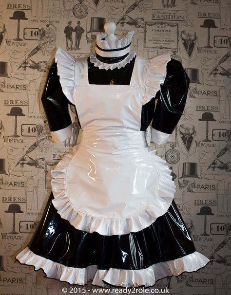 Hi Alice Even More PVC Maids Dress Waitress Outfit, French Maid Dress, Uniform Costume, Full Apron, Maid Uniform, French Maid, Maid Outfit, Paris Dresses, Funny Girl