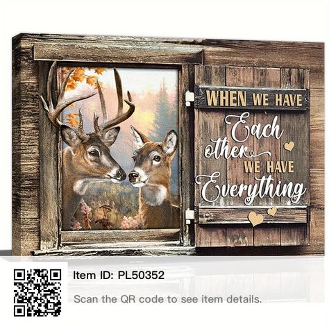 Deer Pictures, Deer Wall Art, Kitchen Christmas Gifts, Picture Canvas, Country Wall Decor, Deer Wall, Artwork For Home, Eid Al Adha, Vintage Canvas