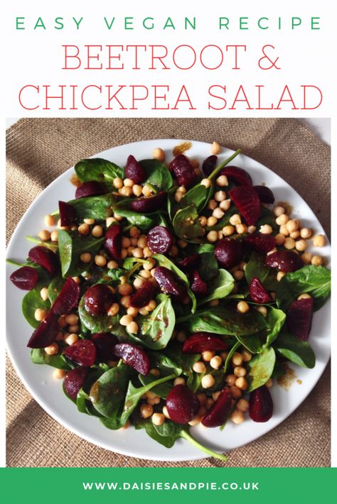 Chickpea And Spinach, Beetroot Recipes, Spinach Salad Recipes, Beetroot Salad, Salad Ideas, Beet Salad, Vegan Salad, Healthy Salad, Chickpea Salad