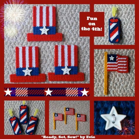 May 1, 2021 - This board includes repins from my Plastic Canvas = Awesome board, but only patriotic-themed items are included. See more ideas about plastic canv Fourth Of July Picnic, American Flag Crafts, Plastic Canvas Letters, Red White And Royal Blue, Plastic Canvas Ornaments, Small Flags, Yarn Storage, Country Cabin, Patriotic Crafts