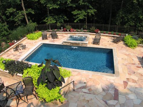 Inground, Concrete, Custom Design Pool & Spa Builders | Cincinnati OH, Lexington, Dayton, Northern KY Gunite Swimming Pool, Rectangle Pool, Living Pool, Swimming Pool Decks, Rectangular Pool, Gunite Pool, Backyard Pool Landscaping, Dream Pools, Swimming Pools Backyard