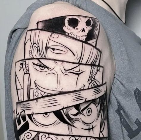 Strawhat Crew Tattoo, Crew Tattoo, Strawhat Crew, One Piece Tattoo, One Piece Tattoos, Pieces Tattoo, January 25, Anime Tattoos, Straw Hat