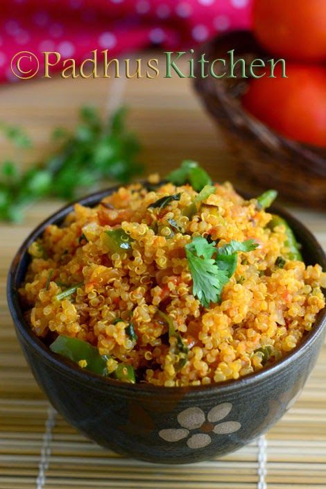 Quinoa Tomato Bath-Indian Quinoa Recipes Quinoa Dinner Recipes, Lunch Box Recipes Indian, Quinoa Lunch Recipes, Indian Quinoa, Quinoa Lunch, Quinoa Tomato, Recipes Indian Vegetarian, Quinoa Recipes Dinner, Dinner Recipes Indian