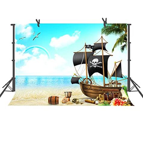 AmazonSmile: Pirate Treasure Map Backdrop Background Island Treasure Map Banner Nautical Wall Tapestry Hanging Decoration for Treasure Hunt Theme Party Birthday Party Photo Shooting Booth Props : Home & Kitchen Unicorn Dessert Table, Cartoon Pirate Ship, Ship Photography, Cartoon Pirate, Unicorn Desserts, Photography Birthday, Dessert Table Backdrop, Unique Party Themes, Spiderman Birthday Party