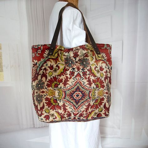 Carpet Bags, Iranian Carpet, Felt Bags, Pattern Carpet, Going To University, Silk Carpet, Carpet Bag, Rug Bag, Persian Pattern