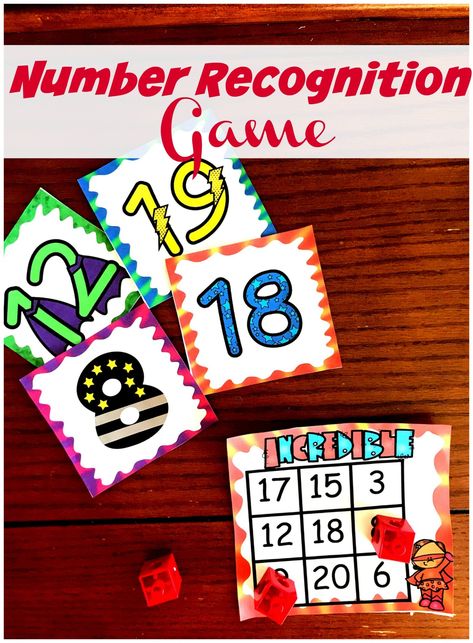 FREE Number Recognition Game For the Numbers 1 - 20 Number Recognition Games, Recognizing Numbers, Early Numeracy, Number Recognition Activities, Family Involvement, Kindergarten Math Games, Maths Games, Teen Numbers, Math Number Sense