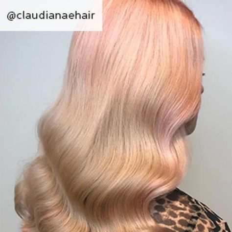 Peach Blonde Hair Color, Blonde Hair Color Formulas, Hair Color Formulas Wella, Peach Blonde Hair, Peach Blonde, Blonde Looks, Blonde Hair Colour, Color Formulas, Ice Blonde