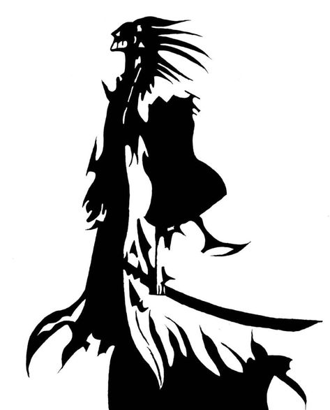 Kenpachi Zaraki Tattoo Ideas, Kenpachi Zaraki Tattoo, Kenpachi Tattoo, Bleach Tattoo Ideas, Bleach Stencil, Bleach Tattoo, Shadow Logo, Kenpachi Zaraki, Anime Shirts