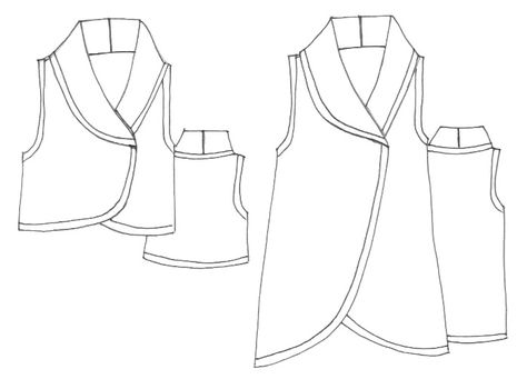 NEW :: THE KYOTO VEST PATTERN - Sew Tessuti Blog Vest Pattern Sewing, Diy Vest, Vest Sewing, Wrap Vest, Vest Patterns, Vest Pattern Free, Vest Sewing Pattern, Indie Sewing Patterns, Sewing Blogs