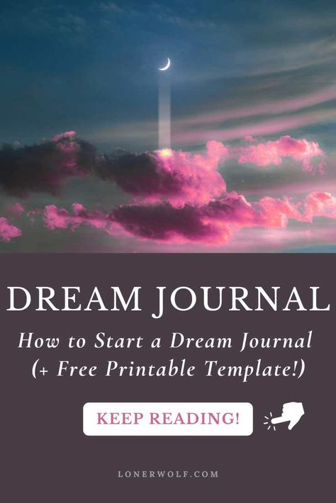 The magical thing about dreams is that they are an abundant source of insight, inspiration, and revelation. Learn how to start your own dream journal in this free guide (plus there's a free dream journal template to enjoy!) #dreamjournal via @lonerwolf Dream Journal Template, Dream Magic, Spiritual Awakening Higher Consciousness, Awakening Soul, About Dreams, Awakening Quotes, Dream Symbols, Self Exploration, Writing Therapy