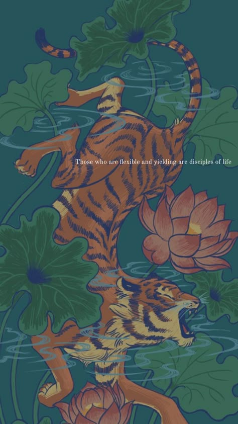 Water Tiger Art, Tiger Aesthetic Wallpapers, Water Tiger Tattoo, Tiger Wallpaper Aesthetic, Tiger Art Wallpaper, Cute Tiger Wallpaper, Tiger Illustration Art, Tiger Mural, Tiger In Water