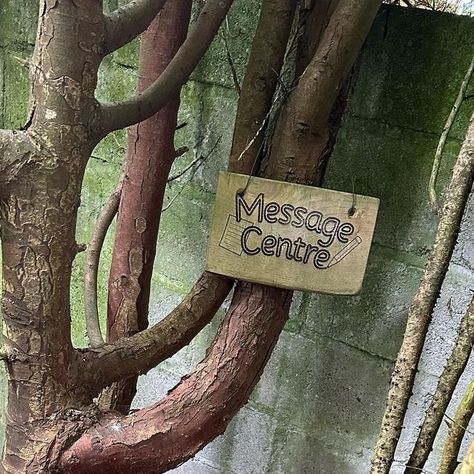 Sam Goldsworthy on Instagram: "Here is our outdoor message centre where the fairies leave us little notes - this week it was our new phonic ‘m’ and our tricky word ‘no’ Do you have an outside message centre? If so tag us we would love to see #samgoldsworthychildmindingplayideas #earlyyearseducation #earlyyearsideas #earlyyearsteacher #eyfs #eyfsideas #eyfsteacher #outdoorlearning #outdoorlearningenvironment #magicalmoments #fairies #outdoorwriter #outdoorclassroom #canigoandplaynow #tothemes Message Centre Eyfs, Childminding Ideas, Early Years Teacher, Early Years Educator, Tricky Words, Outdoor Classroom, Outdoor Learning, Learning Environments, Early Years