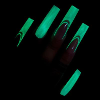 Black Light Nails, Glow In The Dark Nails, Dark Nail Designs, Art Glow, Dark Nail, Infinity Nails, Gel Paint, Kiara Sky, Light Nails