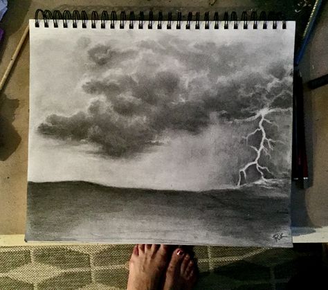 Storm Sketch, Storm Drawing, Charcole Drawings, Charcoal Study, Charcoal Art, Gcse Art, Chalk Pastels, Charcoal Drawing, Chalk Art