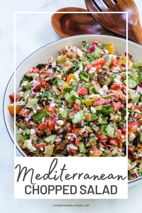 Chopped Salad Chicken, Fine Chopped Salad, Greek Salad Chopped, Easy Chopped Salad Recipes Simple, Chopped Salad Recipes Vegetarian, Mediterranean Chopped Salad Recipes, Finely Chopped Salad Recipes, Easy Mediterranean Salad Recipes, Chopped Mediterranean Salad