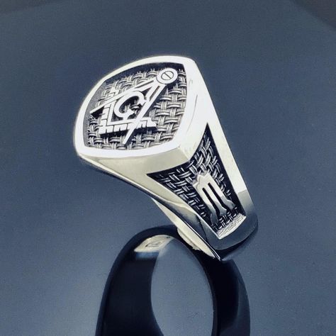 Our new design is officially on the market! A perfect holiday gift for the mason in your life #freemason #masonicjewelry #masonicring #masoniclife #sterlingsilver #usamade #prolinedesigns https://prolinedesigns.com/full-product-line/masonic-ring/blue-lodge/masonic-blue-lodge-ring-in-sterling-silver-style-a101-b/ Masonic Jewelry, Masonic Ring, Bezel Ring, Custom Ring Designs, Ring Blue, Silver Style, Engraved Rings, Blue Rings, Gold Style