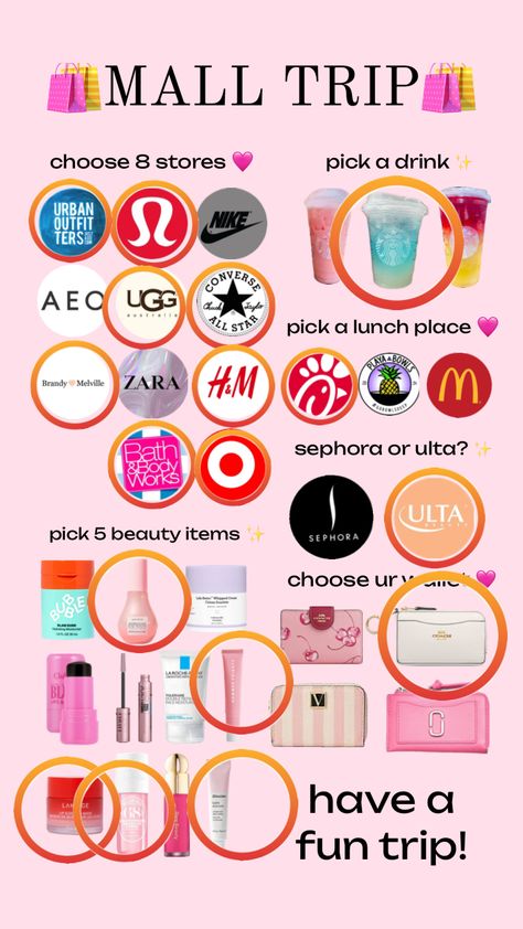 #mall #shopping #fyp #chickfila #ulta What To Get At The Mall Shopping, Stores To Go To At The Mall, Mall Aesthetic, Lunch Places, Preppy Outfits For School, Mall Shopping, Birthday Freebies, Santa Anita, Baddie Tips