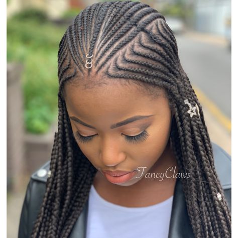 FancyClaws salon 15 hurst grove Musgrave, Durban South Africa  0712093250 Detailed Cornrows, Lady Cornrows, Trending Cornrows 2022, Alicia Keys Braids Large, South African Hairstyles, Straight Up Braids African 2022, Goddess Braid Styles, Bob Braids Hairstyles, Lemonade Braids Hairstyles