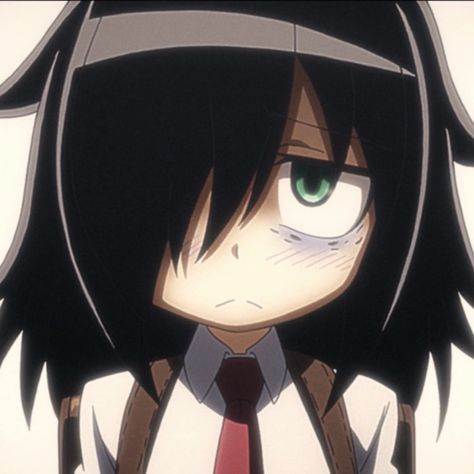 Tomoko Kuroki, Me When, Anime Character, Red, Hair, Anime, White, Black