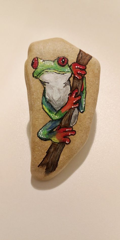 Frog Painted Rocks, Frog Rock, Fall Garden Decor, Diy Rock Art, Painted Rock Animals, Stone Art Painting, Painted Rocks Craft, Painted Rocks Diy, Rock Painting Patterns