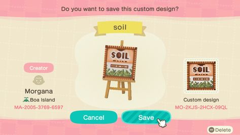 Soil Bag - Animal Crossing Pattern Gallery & Custom Designs Acnh Switch, Animal Crossing Custom Designs, Rustic Blankets, Map Ideas, Acnh Cottagecore, Pumpkin Patch Sign, Animal Ideas, Acnh Design, Acnh Codes