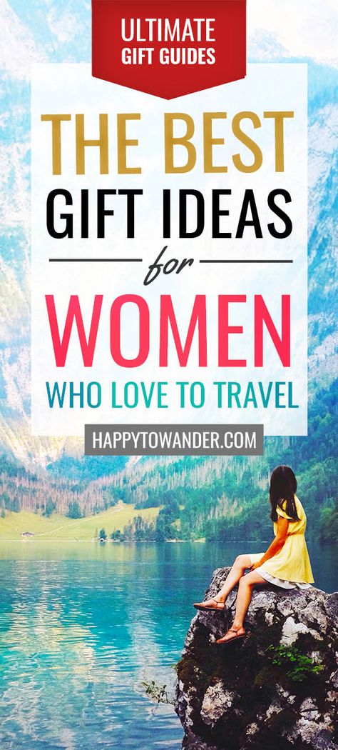 Genius gift guide featuring travel gifts for women who love to travel. A must read with tons of options for every budget! #giftguides #giftideas Travel Themed Gifts, Winter Packing List, Best Travel Gifts, Women Tips, Gift Ideas For Women, Travel Essentials For Women, Packing List For Travel, Cool Gifts For Women, Travel Lover