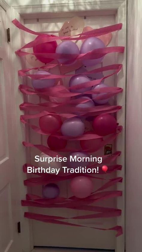 MORNING BIRTHDAY Surprise Tradition!!🎈🎂 We started this years ago and it is my favorite way to start birthdays at our house!  #birthday #birthdayhack #momhack #familyfun #momsoftiktok Morning Birthday Surprise, Creative Birthday Gifts For Mom, Morning Birthday, Birthday Hacks, Suprise Birthday, Surprise Birthday Decorations, Birthday Morning Surprise, Birthday Morning, Birthday Decorations At Home