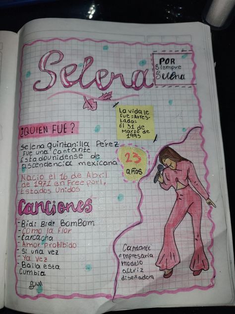 Apunte sobre selena Selena Quintanilla Merch, Cross Drawing, Selena Pictures, Art Hacks, Selena Q, Spanish Reading, Biology Lessons, Selena Quintanilla Perez, Jobs For Teens