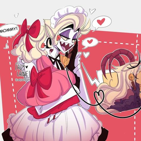 Ady Laine, Lucifer Morningstar, Maid Outfit, Vivziepop Hazbin Hotel, Maid Dress, Helluva Boss, Hazbin Hotel, Cute Drawings, Pokemon