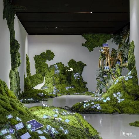 Dreamy Set Design, Plant Stage Design, Flower Exhibition Design, Natural Exhibition Design, Garden Exhibition Design, Forest Exhibition Design, Plant Installation Art, Green Exhibition Design, Nature Set Design