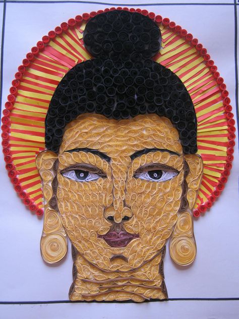 "The fool who knows that he is a fool is for that very reason a wise man;  the fool who thinks that he is wise is called a fool indeed.   ~ The Buddha (Dhammapada v. 63)   <3 lis Quilling Portrait, Buddha Modern Art, Modern Buddha, Paper Quilling Tutorial, Designing Home, Buddha Face, Embroidery Hoop Wall Art, Quilling 3d, Quilling Tutorial