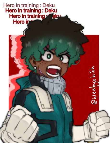 Mha Redesigns, Manga Colouring, Hero Deku, Deku Manga, Blasian Anime, Poc Edits, Black Edits, Black Anime Guy, Fire Emblem Characters