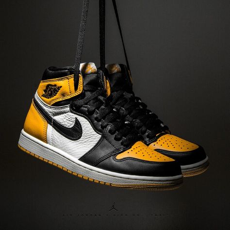 Air Jordan 1 High Retro OG "Taxi" now available online Jordan 1 Taxi Outfit, Air Jordan 1 Taxi, Jordan 1 High Taxi, Jordan 1 Taxi, Retro Shoes Outfit, Jordan 1 Black Toe, New Sneaker Releases, Futuristic Shoes, Nike Air Jordan Shoes