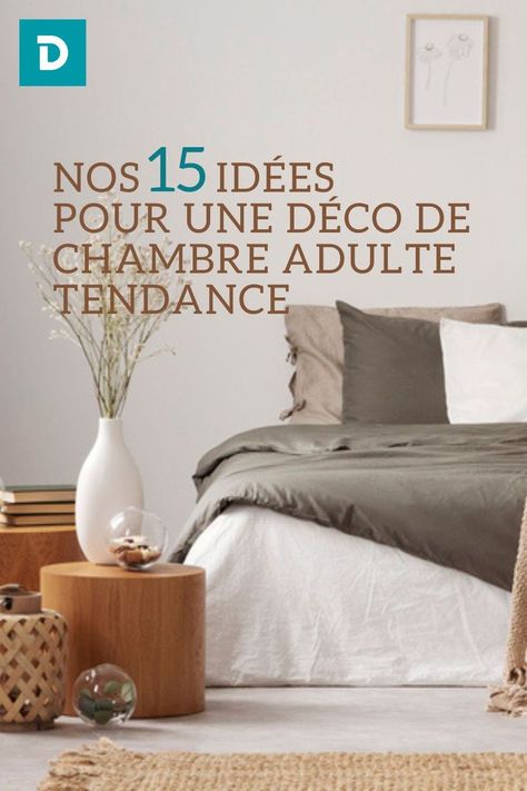 La chambre à coucher doit être soigneusement décorée. Voici 15 idées pour adopter une décoration tendance pour une chambre d'adulte. Home Decor Decals, Bedroom, Bed, Home Decor, Home Décor