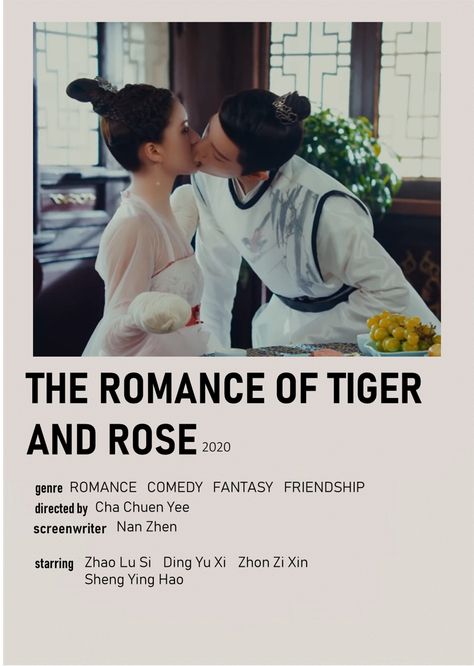 Romance Of Tiger And Rose, Rose Poster, Best Romantic Comedies, Chinese Posters, Chinese Historical Drama, Korean Drama Series, Movie Club, Korean Anime, Drama Tv Shows