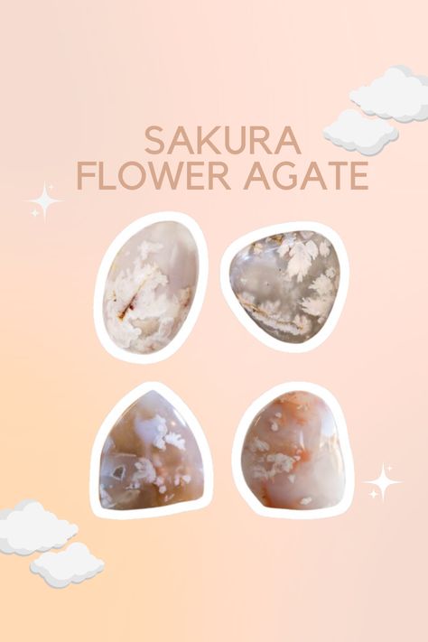 Sakura Flower Agate healing properties: Flower Agate has the healing property of encouraging self-growth and activating heart chakra. A great stone that aids in finding joy, love, peace and purpose in life 🌸 Flower Agate Meaning, Agate Healing Properties, Flower Agate Crystal, Agate Meaning, Crystal Stickers, Seven Chakras, Sakura Flower, Flower Agate, Chakra Meditation