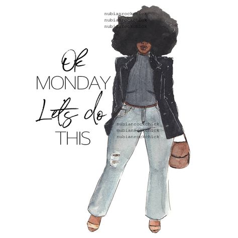 NubianRockChick© 🌌 on Instagram: “I love Monday's, something about a fresh week get's me excited and ready to attack the week. Happy Monday lovelies😘 this chica is a reject…” Monday Black Art, Black Queen Quotes, I Love Mondays, Spiritual Motivation, Energy Consciousness, Special Good Morning, Luxury Quotes, Love Mondays, Daily Greetings