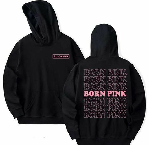 Born Pink Hoodie, Black Pink Born Pink, Blackpink Tour, Blackpink 2022, Estilo Converse, Born Pink Tour, Blackpink Born Pink, Vinyl Printing, Pink Tour