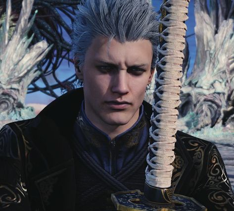 Vergil And Dante Pfp, Vergil Pfp, Vergil Icon, Vergil Art, Vergil Sparda, I Dont Need Anyone, Vergil Dmc, Ball Aesthetic, Dante Devil May Cry