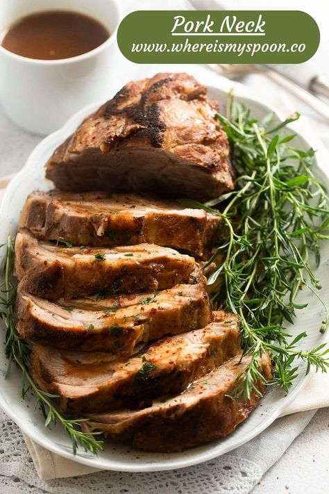 Master the art of cooking pork neck! Enjoy perfectly seasoned, melt-in-your-mouth meat served with a delectable sauce. #whereismyspoon #CookingTips #PorkRecipe #TastyMeals #HomeCooking #SavoryDelights #FlavorfulDishes #CookingSkills #FoodLovers #DeliciousSauce #CulinaryMagic #FoodieInspiration #Mouthwatering Pork Neck Recipe, Pork Roast Seasoning, Cooking Pork, Art Of Cooking, Meat Seasoning, Egg Free Recipes, How To Cook Pork, Party Dishes, Sushi Recipes