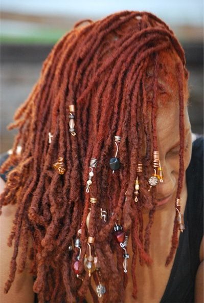 Locs. I may try this color this summer. Colored Dreads, Dread Head, Wool Dreads, Dreadlock Accessories, Beautiful Dreadlocks, Dreadlock Styles, Loc Jewelry, Dreadlock Hairstyles, Natural Hair Inspiration