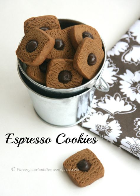 Cookies Cake Recipe, Cake Recipe Eggless, Espresso Cookies, Eggless Cookie Recipes, Eggless Cakes, Espresso Cookie, Eggless Cake Recipe, Eggless Desserts, Eggless Recipes