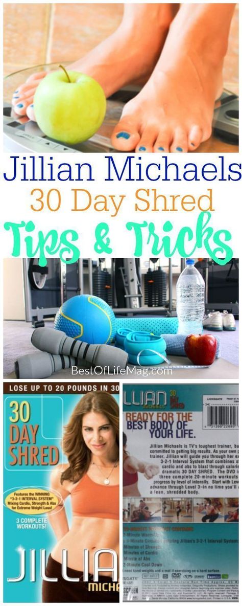 Jillian Michaels 30 Day Shred is a great plan that really works. These tips will help you make the most of your 30 Day Shred workouts! Jillian Michaels 30 Day Shred, Jillian Michaels Workout, Shred Diet, Body Revolution, Shred Workout, 30 Day Shred, Beachbody Workouts, Jillian Michaels, Lose 30 Pounds