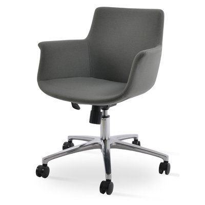 sohoConcept Bottega Office Chair Upholstery Color: Dark Gray Fabric Office Chair, Zhuhai, Contemporary Chairs, Mesh Office Chair, Chair Upholstery, Task Chair, Grey Chair, Steel Structure, Chair Fabric